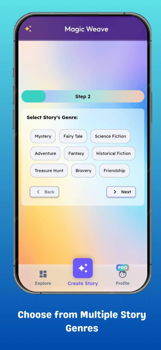 Choose from Multiple Story Genres